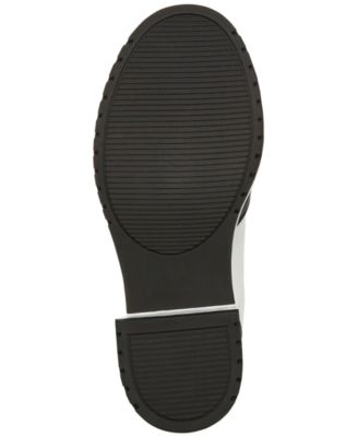 MADDEN GIRL Womens Black Color Block Padded Treaded Perforated Lug Sole Vida Round Toe Lace-Up Shootie