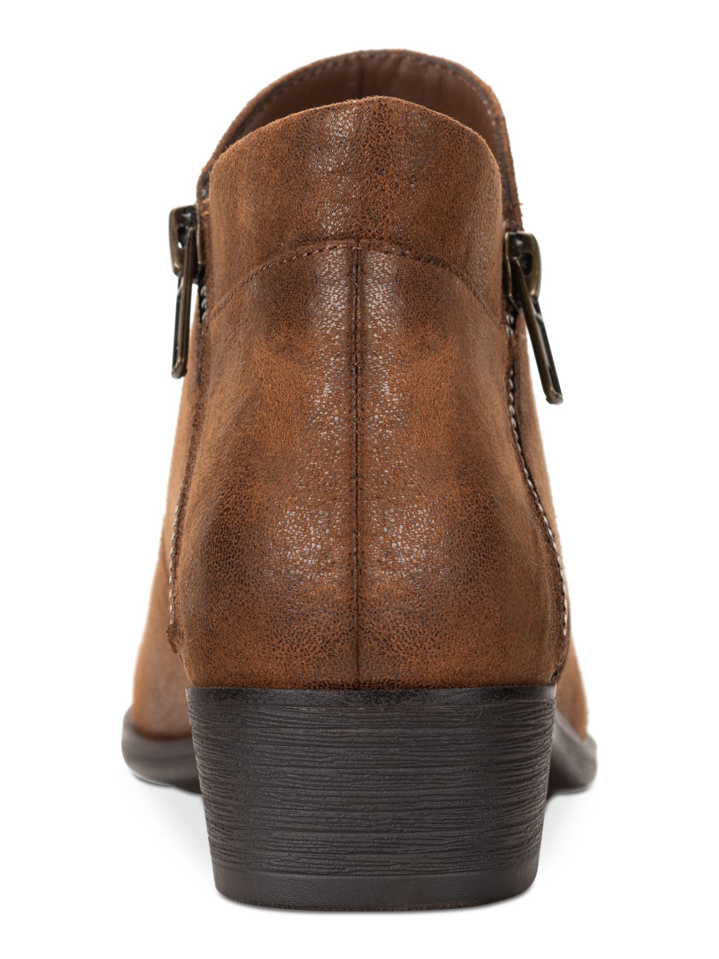 SUN STONE Womens Brown Cushioned Adelinee Almond Toe Block Heel Booties 5.5 M