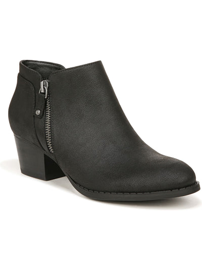 LIFE STRIDE Womens Black Flex Traction Lightweight Zipper Accent Padded Blake Round Toe Block Heel Zip-Up Booties 8 M