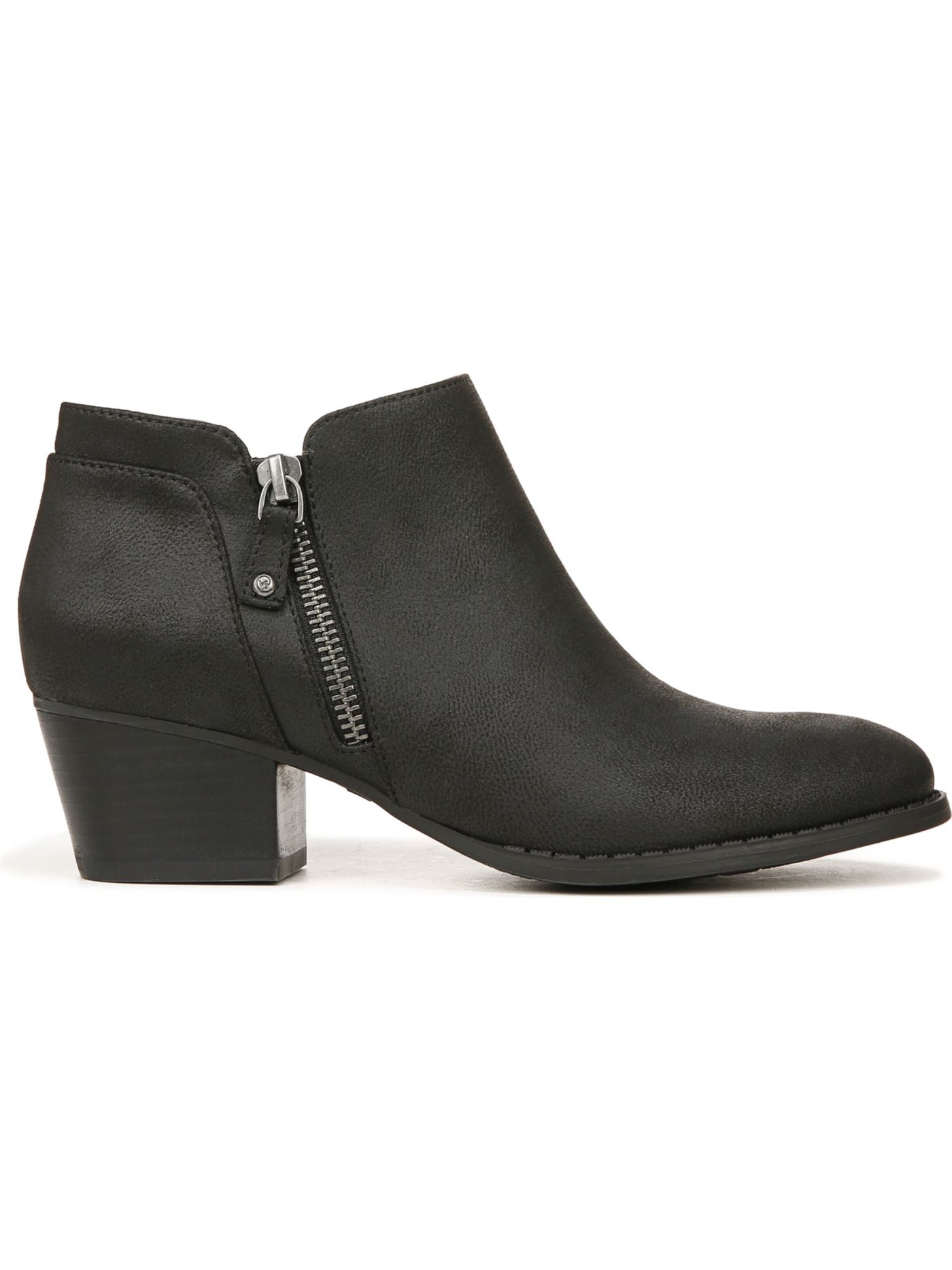 LIFE STRIDE Womens Black Flex Traction Lightweight Zipper Accent Padded Blake Round Toe Block Heel Zip-Up Booties 8 M