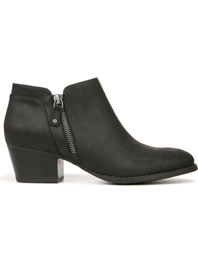 LIFE STRIDE Womens Black Flex Traction Lightweight Zipper Accent Padded Blake Round Toe Block Heel Zip-Up Booties 8 M