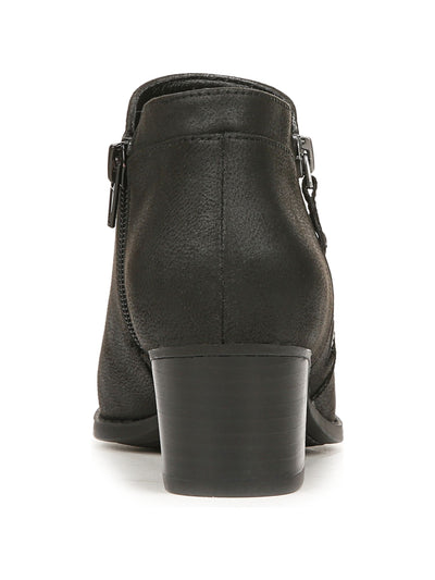 LIFE STRIDE Womens Black Flex Traction Lightweight Zipper Accent Padded Blake Round Toe Block Heel Zip-Up Booties 8 M