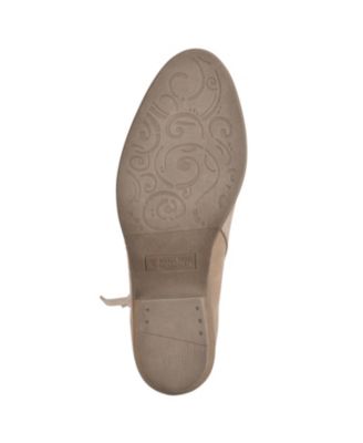 WHITE MOUNTAIN Womens Beige Notched Padded Altos Almond Toe Block Heel Zip-Up Leather Dress Booties M