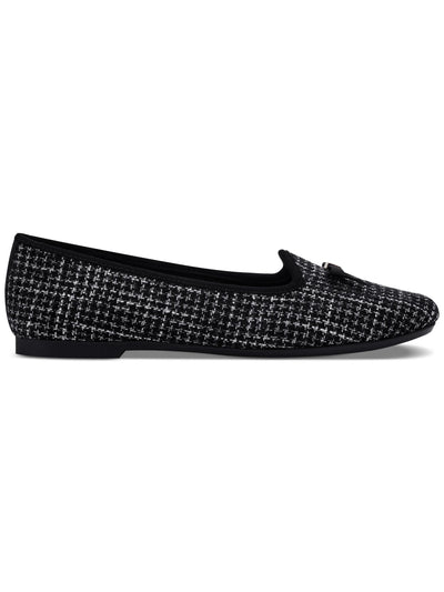 CHARTER CLUB Womens Black Plaid Bow Accent Padded Kimii Round Toe Slip On Loafers Shoes 12 M