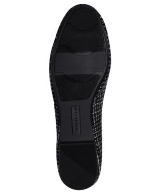 CHARTER CLUB Womens Black Plaid Bow Accent Padded Kimii Round Toe Slip On Loafers Shoes M