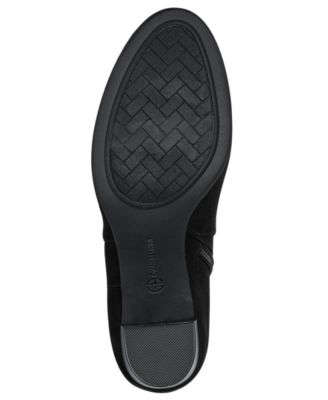 GIANI BERNINI Womens Black Hardware Detail Strap Cushioned Comfort Artemyss Round Toe Block Heel Zip-Up Dress Booties M