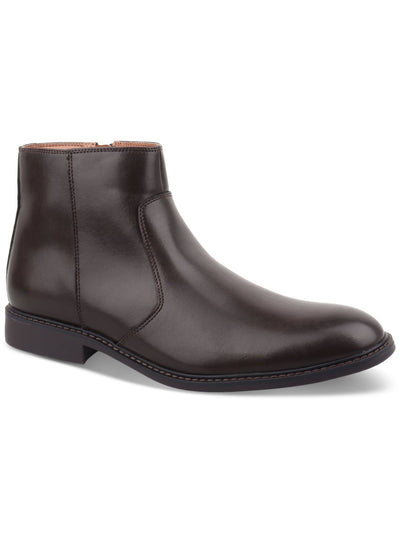 ALFANI Womens Brown Padded Liam Round Toe Block Heel Zip-Up Dress Booties 10 M