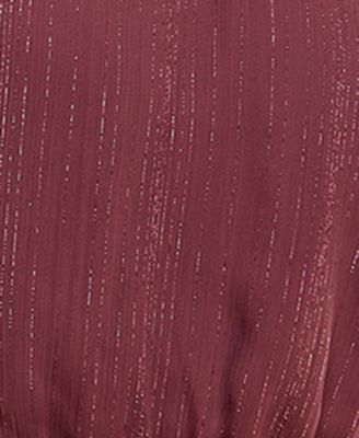 BCX DRESS Womens Tie Flutter Sleeve V Neck Short Fit + Flare Dress