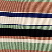 RACHEL RACHEL ROY Womens Beige Ribbed Slitted Pullover Striped Elbow Sleeve Turtle Neck Maxi Party Sweater Dress
