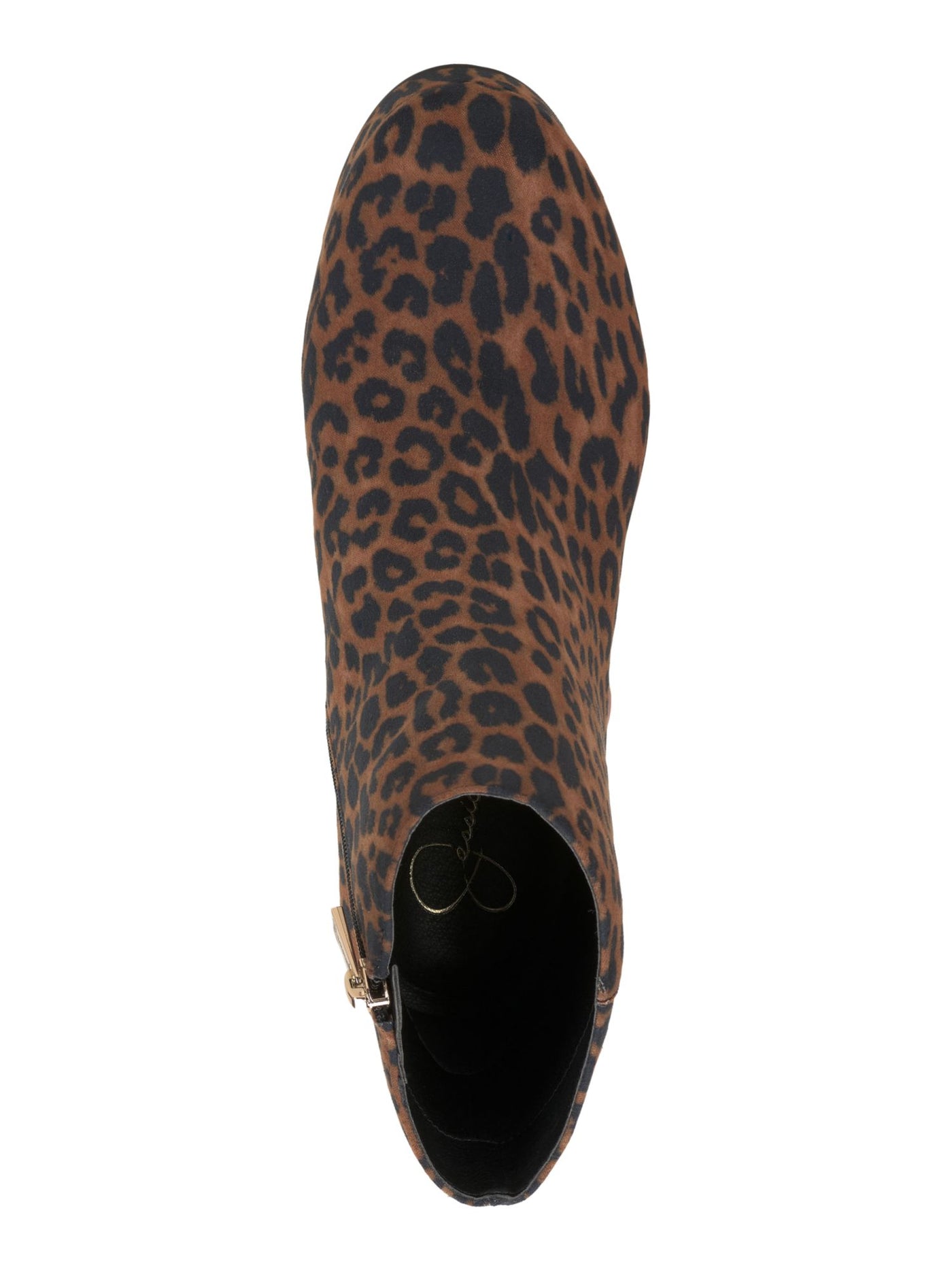 JESSICA SIMPSON Womens Brown Animal Print Padded Rexura Round Toe Block Heel Zip-Up Booties 6 M
