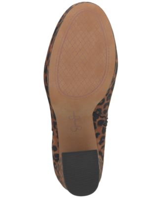 JESSICA SIMPSON Womens Brown Animal Print Padded Rexura Round Toe Block Heel Zip-Up Booties M