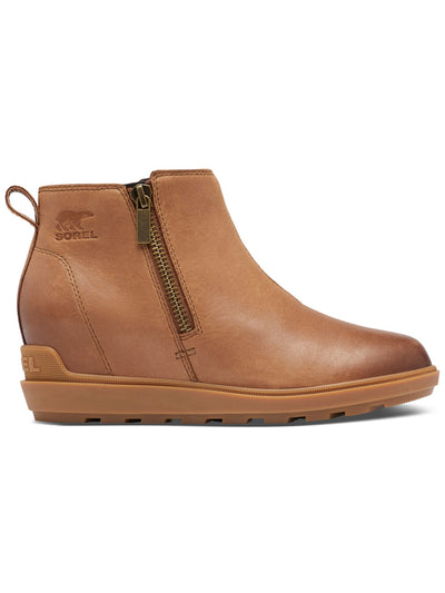 SOREL Womens Brown Padded Back Pull-Tab Lug Sole Goring Evie Ii Round Toe Zip-Up Booties 10