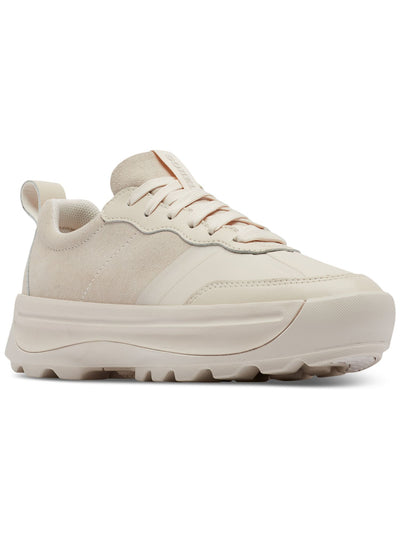 SOREL Womens Ivory Mixed Media Heel Pull-Tab Padded Ona 503 Round Toe Platform Lace-Up Sneakers Shoes 7