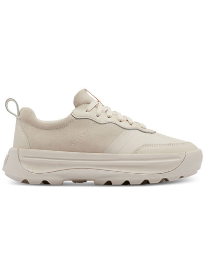 SOREL Womens Ivory Mixed Media Heel Pull-Tab Padded Ona 503 Round Toe Platform Lace-Up Sneakers Shoes 7