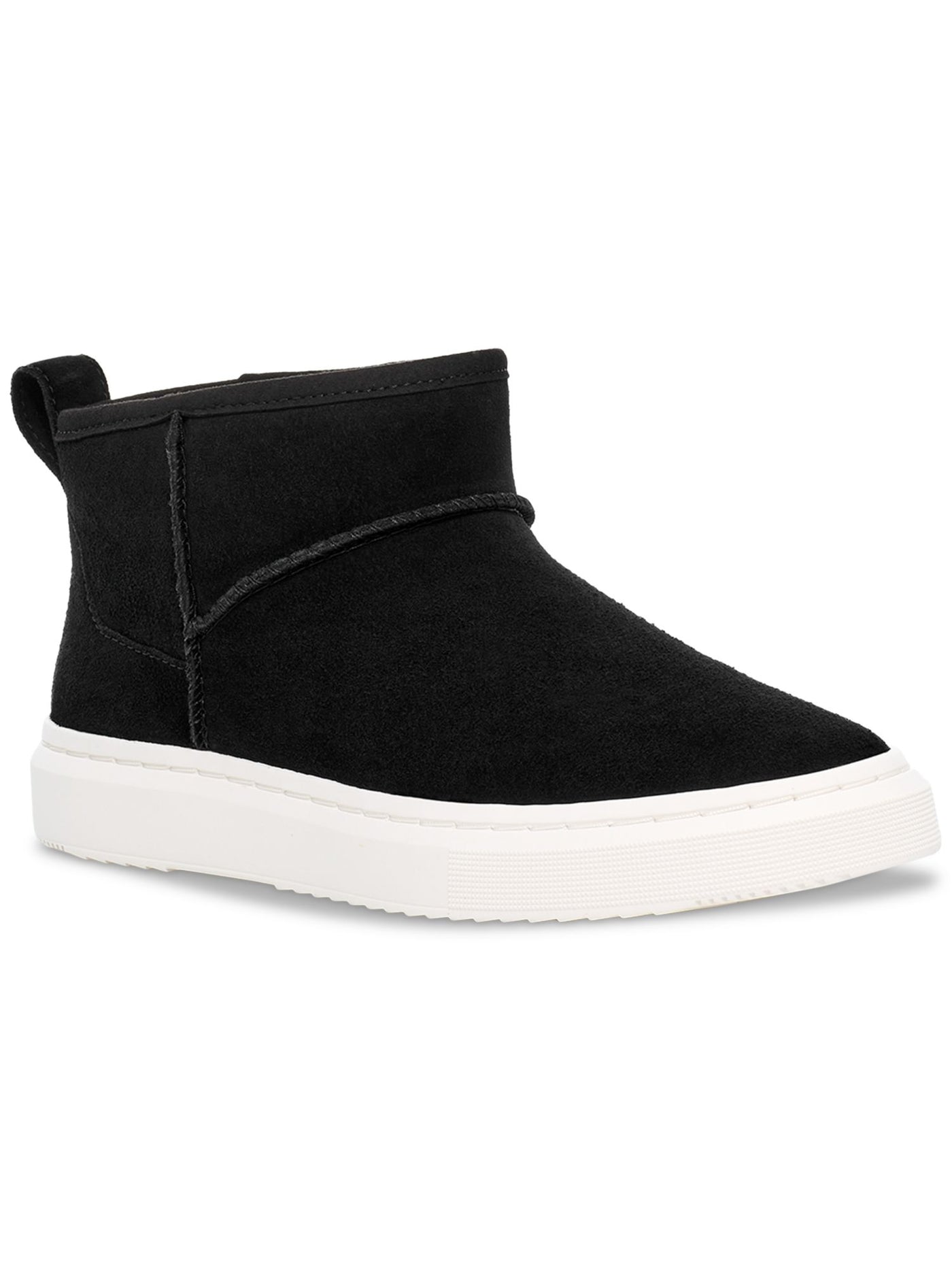 UGG Womens Black Heel Pull-Tab Logo Padded Alameda Round Toe Platform Leather Booties 9