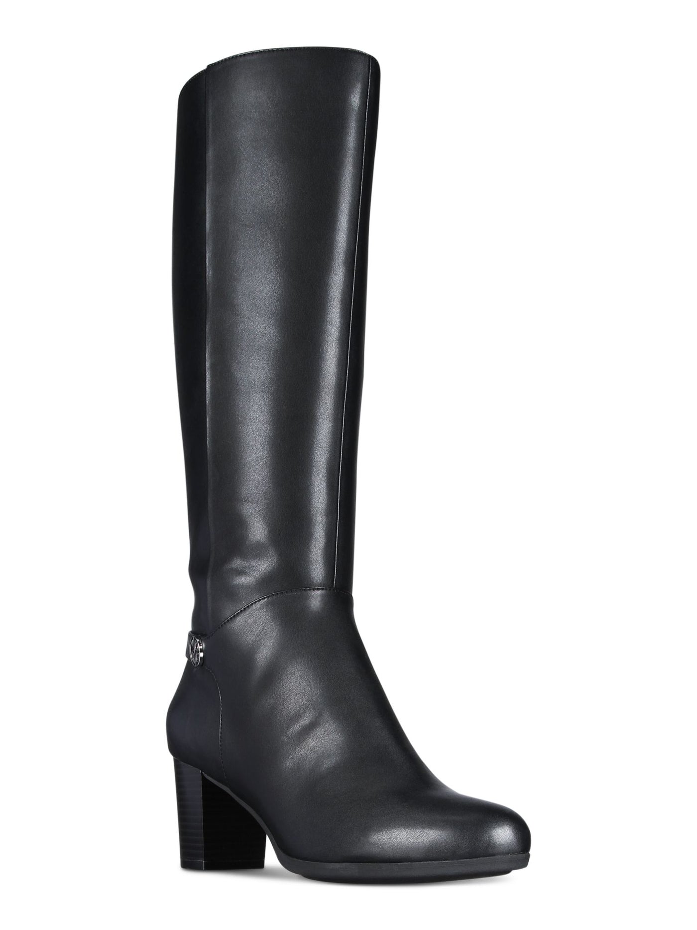 GIANI BERNINI Womens Black Slip Resistant Goring Cushioned Adonnys Round Toe Block Heel Zip-Up Dress Boots 7 M