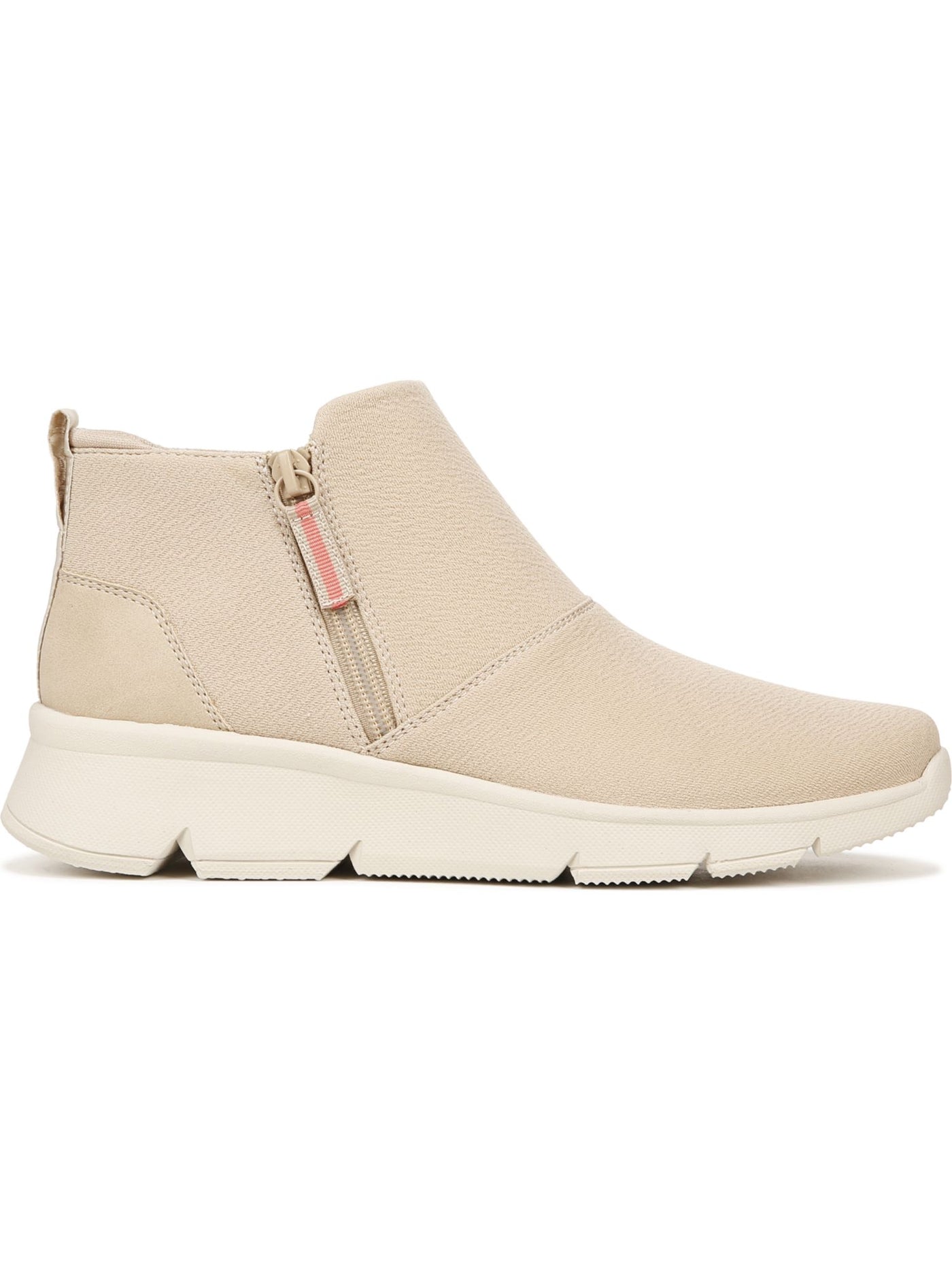 RYKA Womens Beige Padded Lightweight Stretch Arch Support Water Resistant Companion Round Toe Wedge Zip-Up Booties 10 M