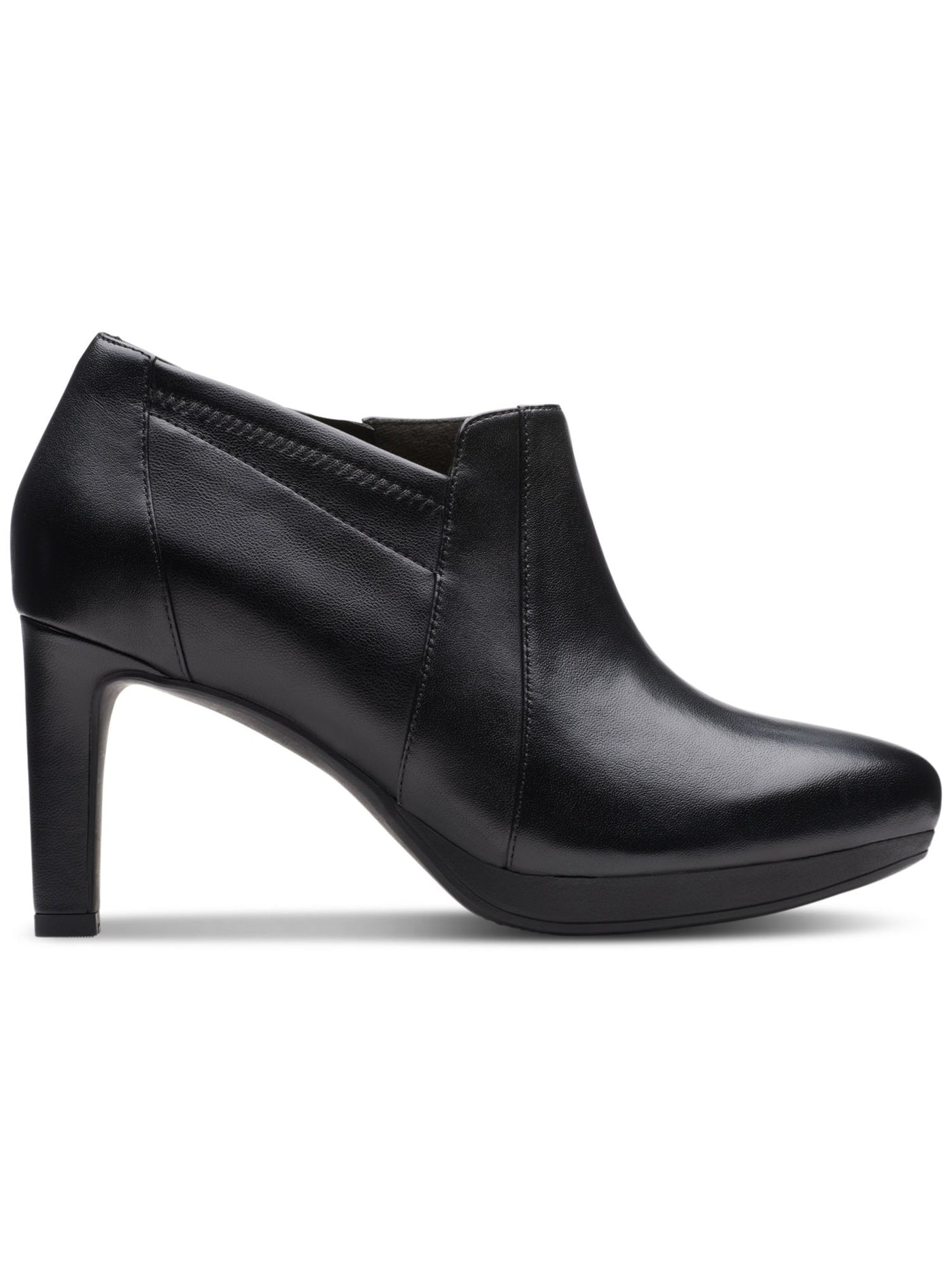 CLARKS COLLECTION Womens Black Cushioned Ambyr Hope Round Toe Block Heel Zip-Up Dress Booties 9.5 M