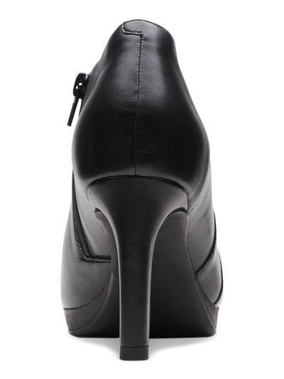 CLARKS COLLECTION Womens Black Cushioned Ambyr Hope Round Toe Block Heel Zip-Up Dress Booties 9.5 M