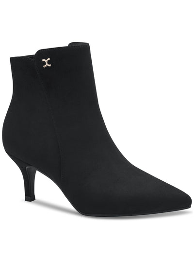 CHARTER CLUB Womens Black Hi-Lo Cushioned Carminee Pointed Toe Kitten Heel Zip-Up Dress Booties 6 M