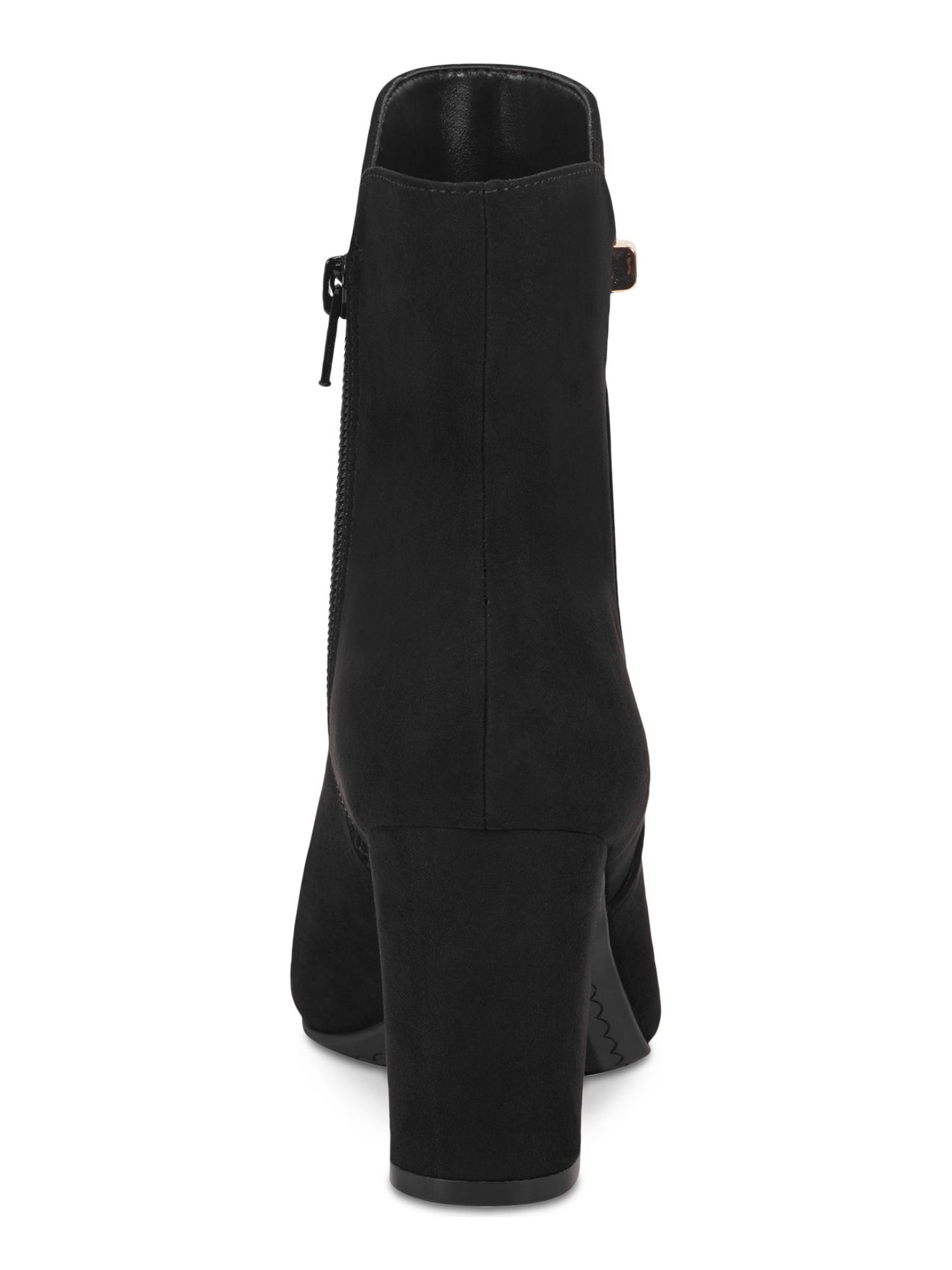 CHARTER CLUB Womens Black Strap With Hardware Detail Cut Out Padded Matildaa Round Toe Block Heel Zip-Up Dress Booties 9.5 M
