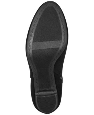 CHARTER CLUB Womens Black Strap With Hardware Detail Cut Out Padded Matildaa Round Toe Block Heel Zip-Up Dress Booties M