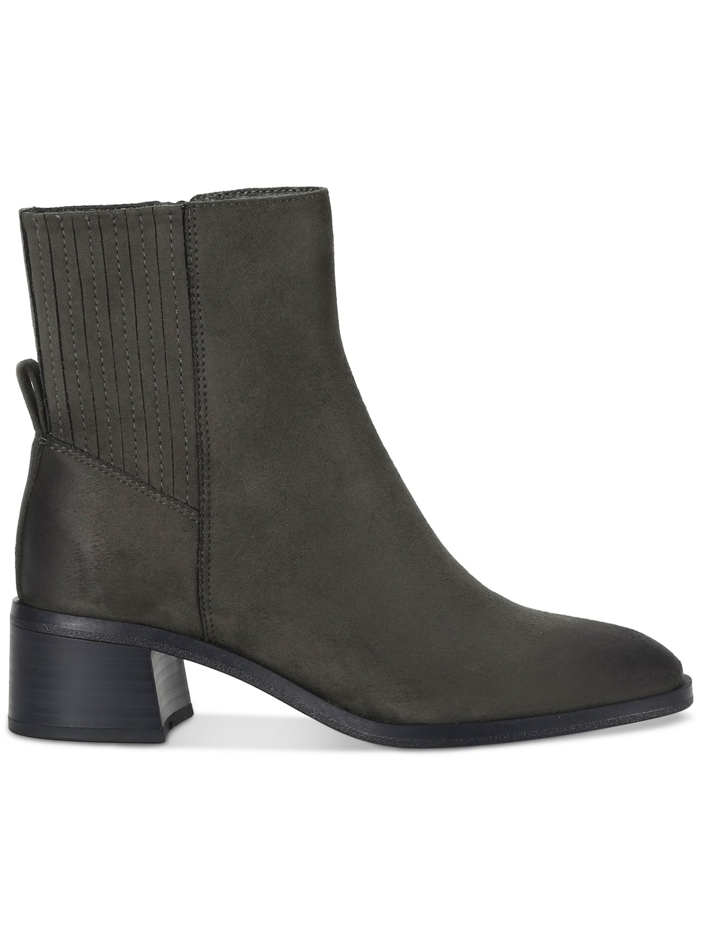 STYLE & COMPANY Womens Gray Heel Pull-Tab Goring Padded Orleyy Round Toe Flare Zip-Up Booties 8.5 M