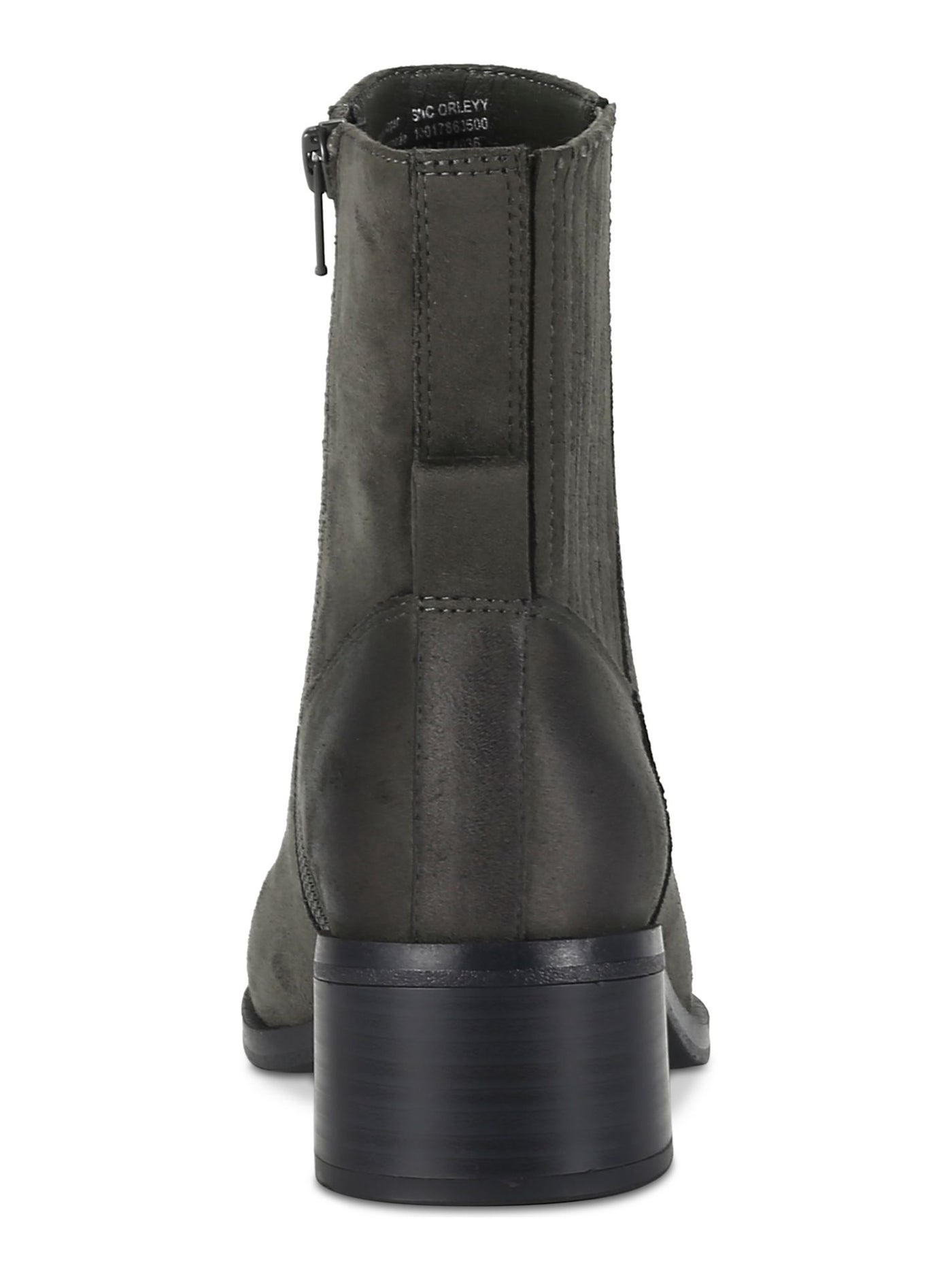 STYLE & COMPANY Womens Gray Heel Pull-Tab Goring Padded Orleyy Round Toe Flare Zip-Up Booties 8 M