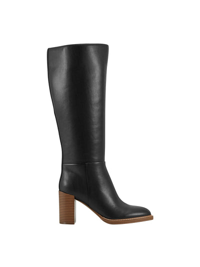 MARC FISHER Womens Black Goring Padded Gabey Round Toe Block Heel Zip-Up Heeled Boots 8.5 M