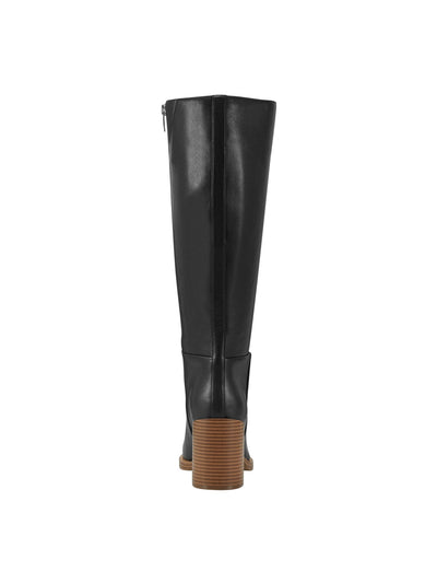 MARC FISHER Womens Black Goring Padded Gabey Round Toe Block Heel Zip-Up Heeled Boots 8.5 M