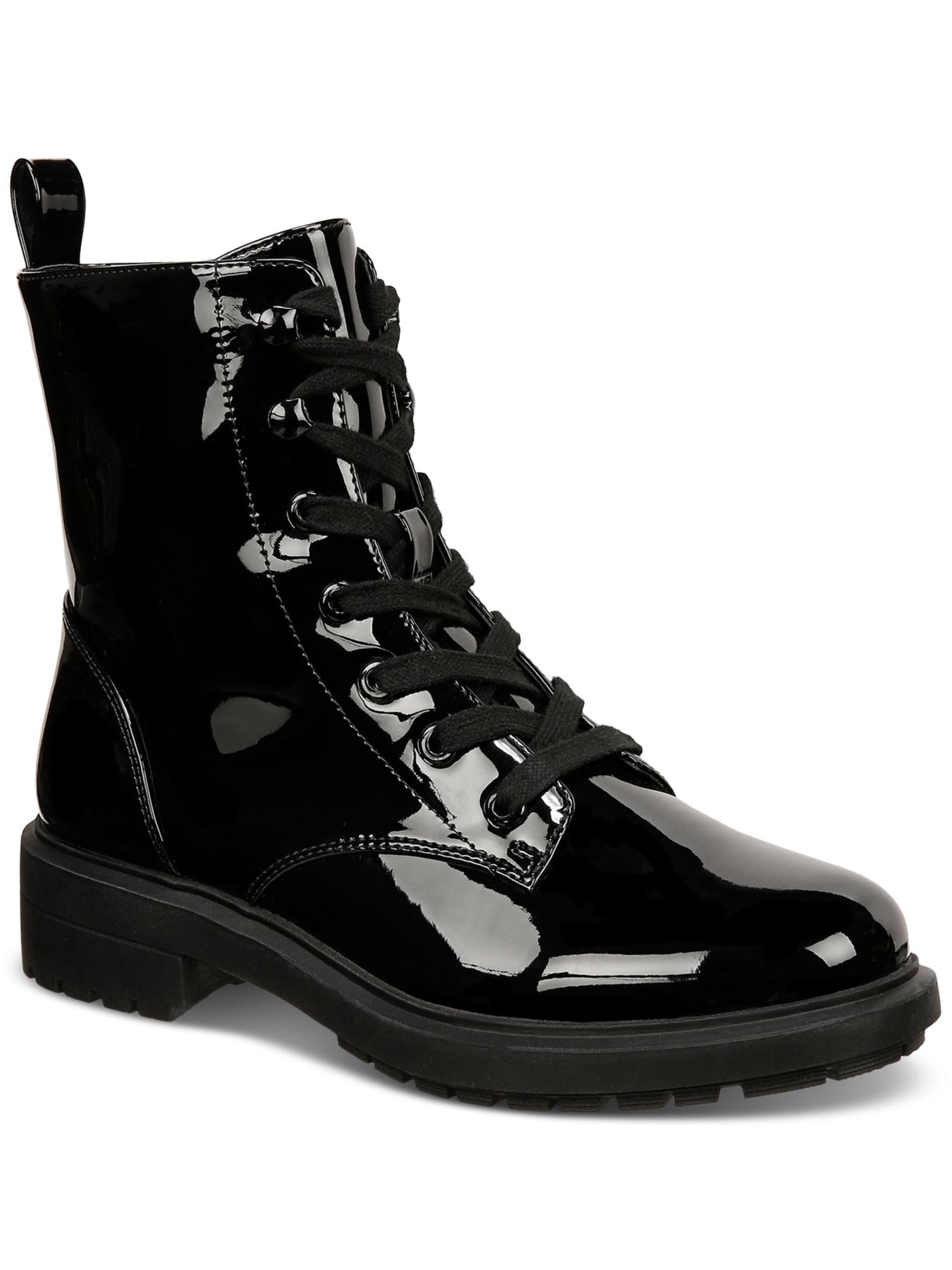 ALFANI Womens Black Lace Up Cushioned Terissa Almond Toe Zip-Up Combat Boots 7.5 M