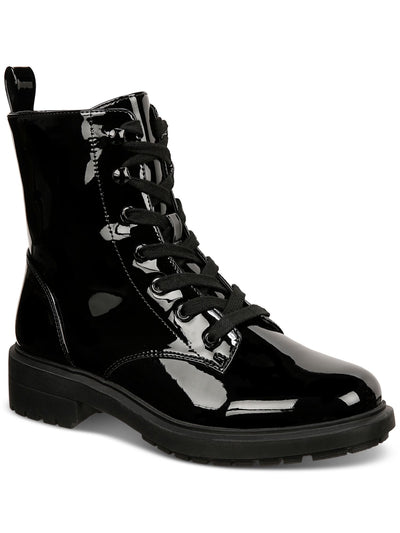 ALFANI Womens Black Lace Up Cushioned Terissa Almond Toe Zip-Up Combat Boots 7.5 M