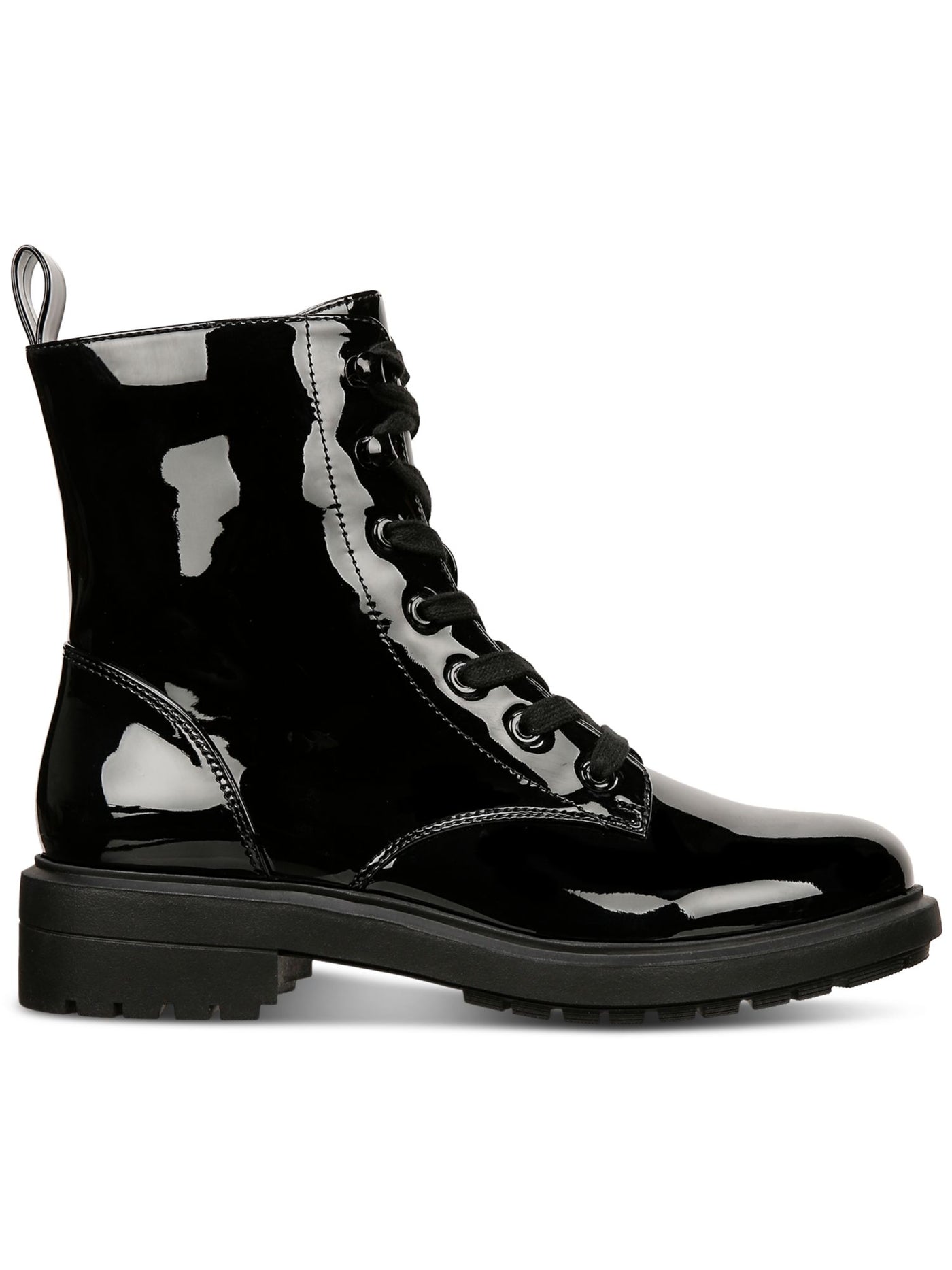 ALFANI Womens Black Lace Up Cushioned Terissa Almond Toe Zip-Up Combat Boots 9 M