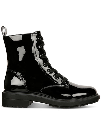 ALFANI Womens Black Lace Up Cushioned Terissa Almond Toe Zip-Up Combat Boots 9 M
