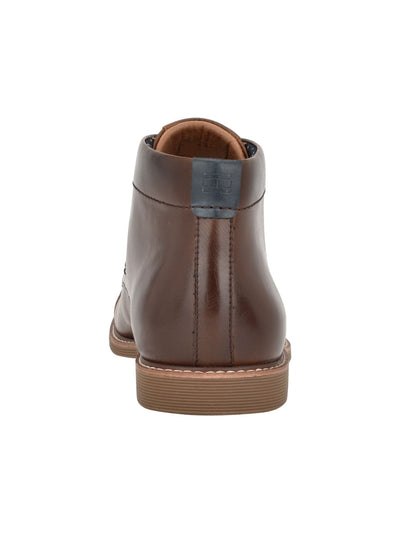 TOMMY HILFIGER Mens Brown Heel Pull-Tab Cushioned Rawstin Cap Toe Lace-Up Chukka Boots 9.5 M
