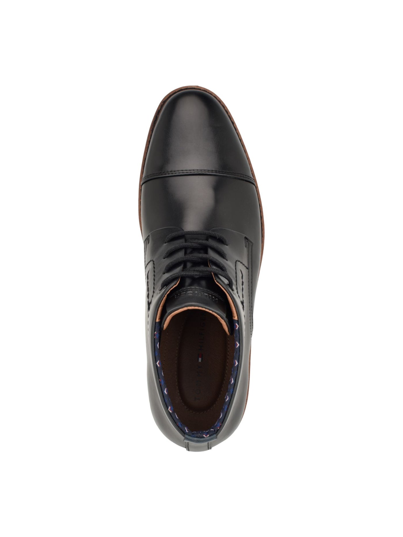 TOMMY HILFIGER Mens Black Cushioned Rawstin Cap Toe Lace-Up Dress Chukka Boots 8.5 M