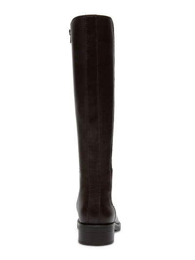 MADDEN GIRL Womens Brown Goring Padded Julip Round Toe Block Heel Zip-Up Riding Boot 9 M