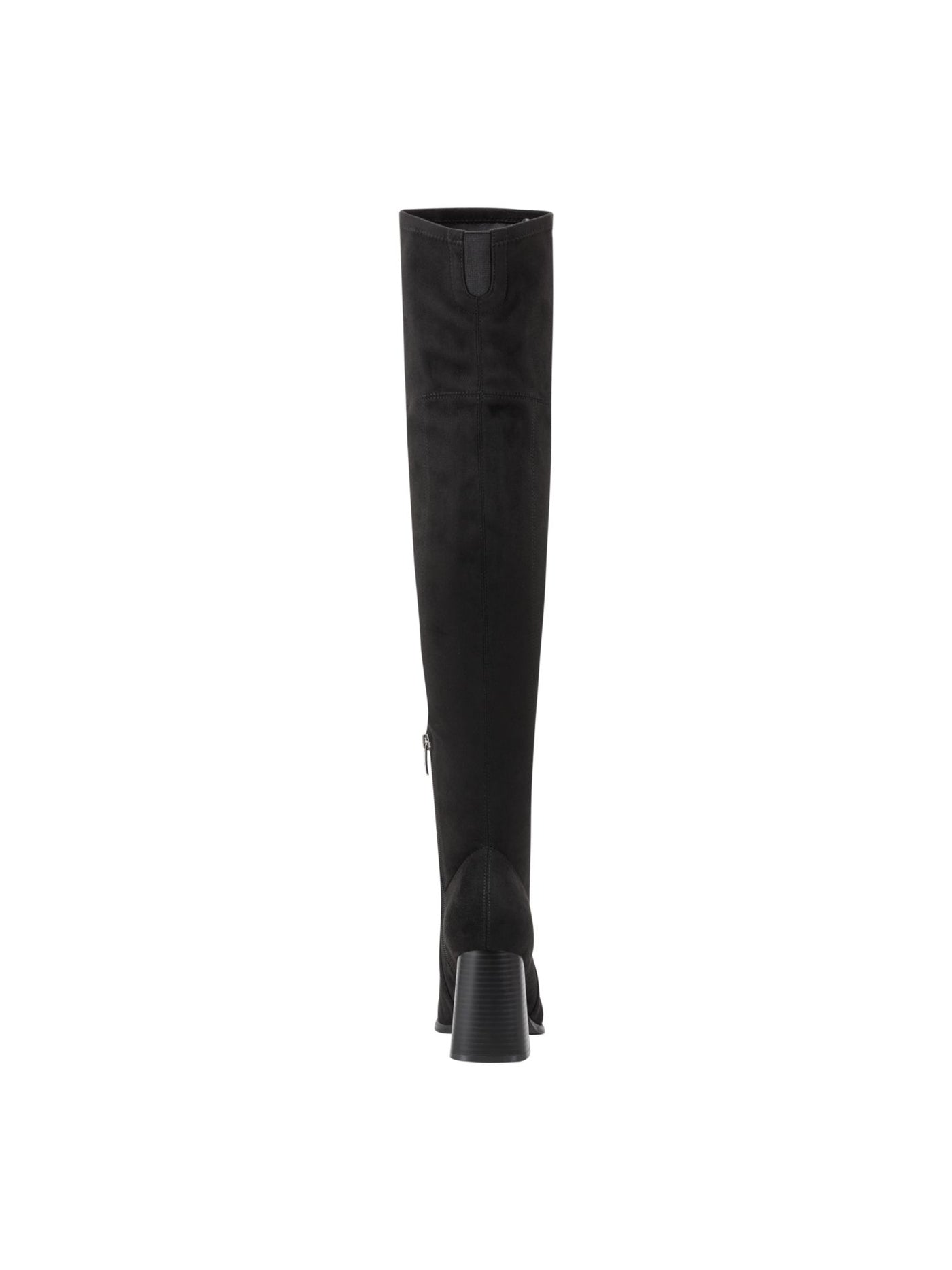 MARC FISHER Womens Black Goring Padded Denki Square Toe Stacked Heel Zip-Up Heeled Boots 6 M