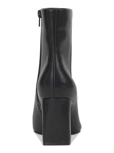 INC Womens Black Flexible Padded Lightweight Odelya Square Toe Block Heel Zip-Up Dress Boots 10.5 M