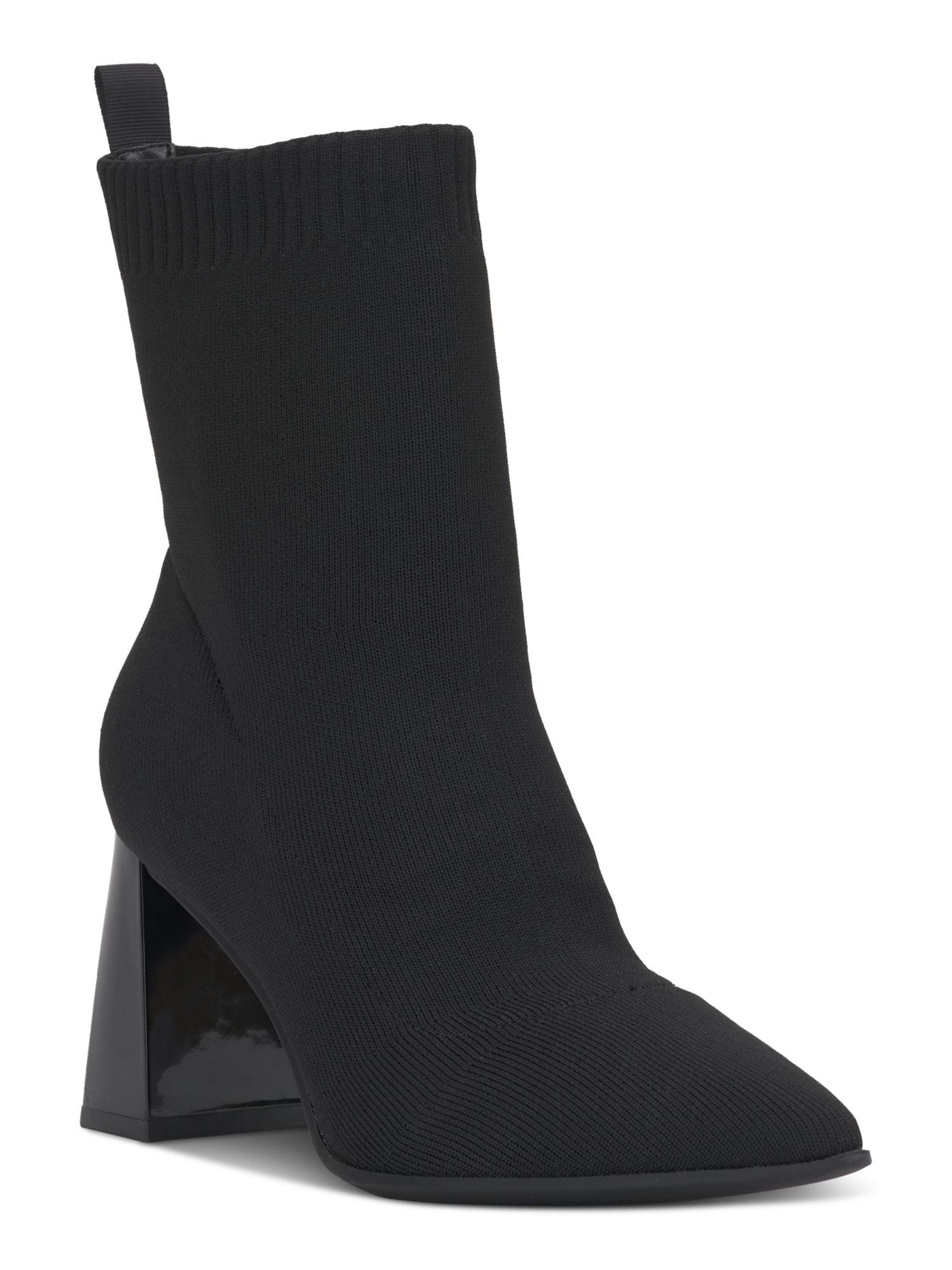 INC Womens Black Flexible Slip Resistant Stretch Breathable Ximena Pointed Toe Block Heel Heeled Boots 5.5 M