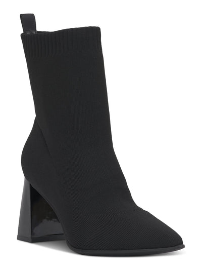 INC Womens Black Flexible Slip Resistant Stretch Breathable Ximena Pointed Toe Block Heel Heeled Boots 5.5 M