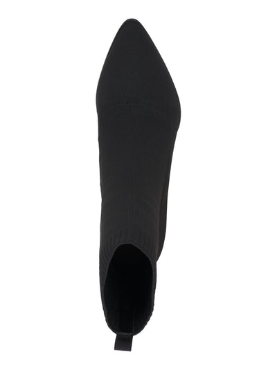 INC Womens Black Flexible Slip Resistant Stretch Breathable Ximena Pointed Toe Block Heel Heeled Boots 5.5 M