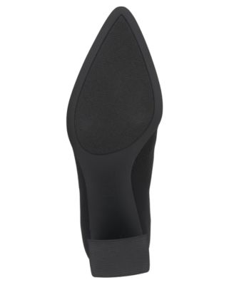 INC Womens Black Flexible Slip Resistant Stretch Breathable Ximena Pointed Toe Block Heel Heeled Boots M