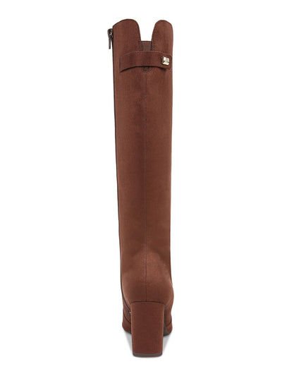 ALFANI Womens Brown Back Accent Strap Goring Adelayde Round Toe Block Heel Zip-Up Dress Boots 7.5 M