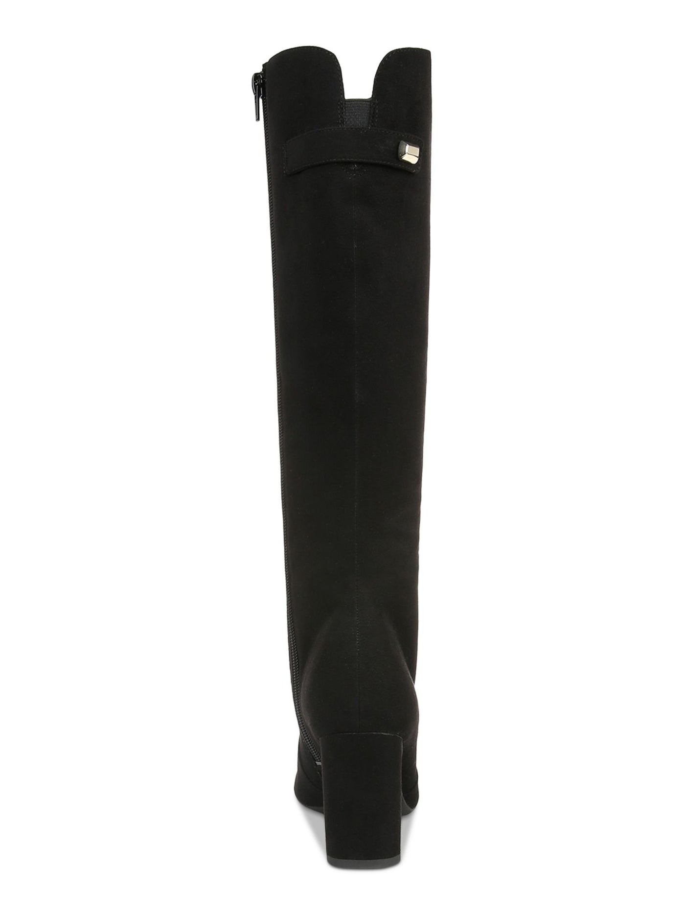 ALFANI Womens Black Back Accent Strap Goring Cushioned Adelayde Round Toe Block Heel Zip-Up Dress Boots 5 M
