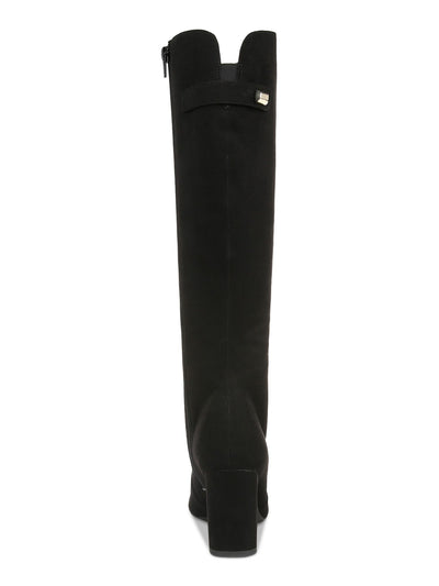 ALFANI Womens Black Back Accent Strap Goring Cushioned Adelayde Round Toe Block Heel Zip-Up Dress Boots 5 M
