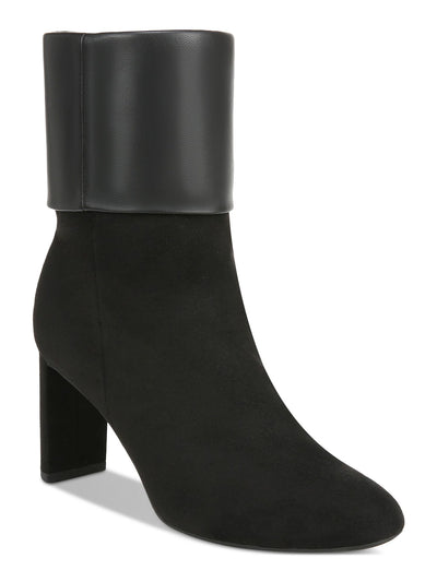 ALFANI Womens Black Cuffed Padded Ajojo Almond Toe Block Heel Zip-Up Dress Boots 10 M