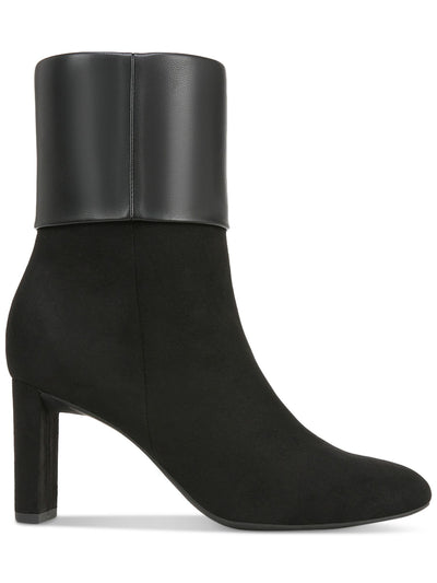 ALFANI Womens Black Cuffed Padded Ajojo Almond Toe Block Heel Zip-Up Dress Boots 7.5 M