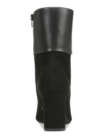 ALFANI Womens Black Cuffed Padded Ajojo Almond Toe Block Heel Zip-Up Dress Boots 7.5 M