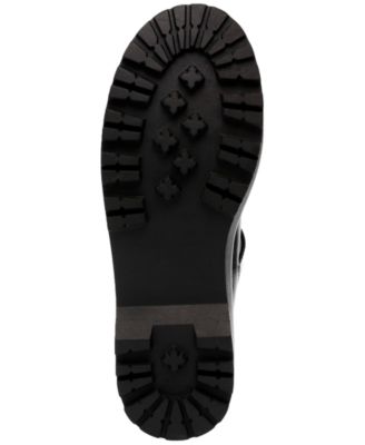WILD PAIR Womens Black 1-1/2" Platform Mary Jane Strap Cutout Treaded Padded Amalie Round Toe Buckle Flats Shoes M